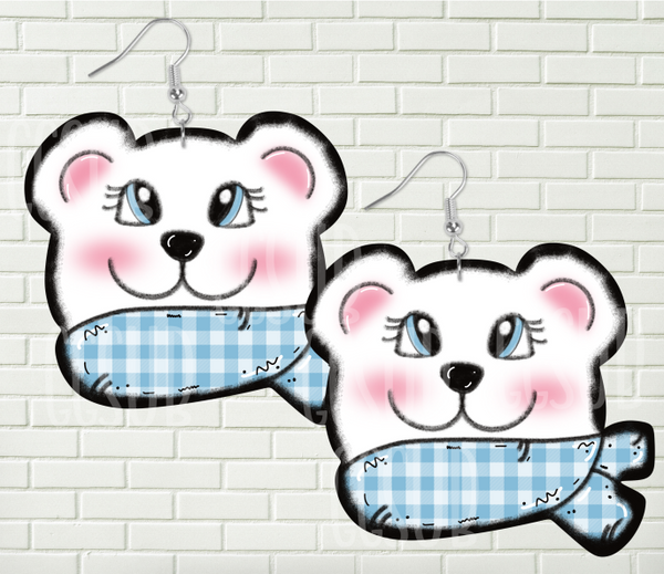 Digtial design - Plaid polar bear head