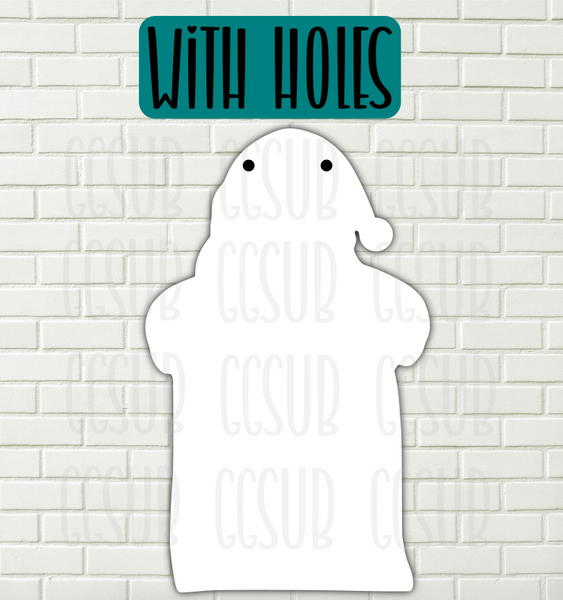MDF - Santa scroll door hanger WITH holes 5 sizes to choose from