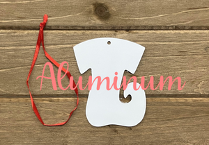 Aluminum Elf stocking ornament - bulk pricing available