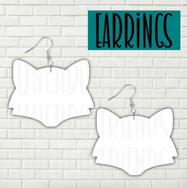 MDF - Fox head earrings 3 sizes to choose from
