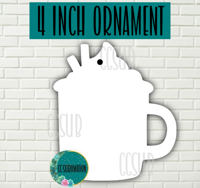 MDF - [4 INCHES] - Coffee mug Ornament