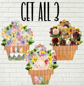 Digital design- Easter flower pot bundle