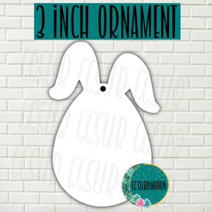 MDF - [3 INCHES] - Floppy bunny egg 10pc or 25pc Ornament Bundle Price