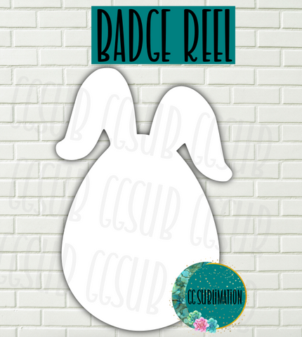 MDF - Floppy bunny egg withOUT holes 2 sizes to choose from (great for badge reels & hairbow centers)