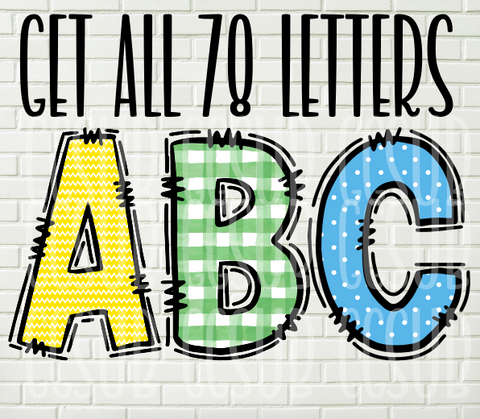 Digital design - Big bundle of letters get all three set- 78 digitals