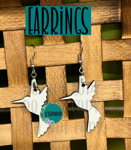 MDF - Hummingbird earrings 2 sizes to choose from