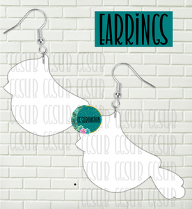 MDF - Cardinal earrings 3 sizes to choose from