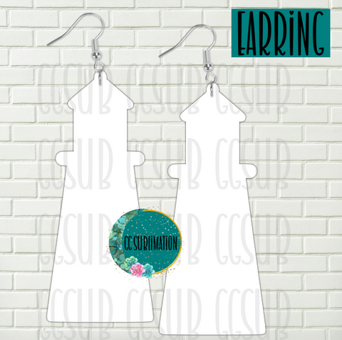 MDF - Lighthouse earrings 2 sizes to choose from