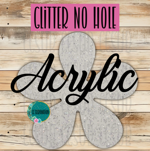 Acrylic Glitter Hippie flower 10 or 20 count 1.5 & 2 inch size - Sublimation Acrylic