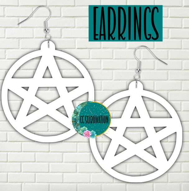 MDF - Witch pentagram earrings 2 sizes to choose from