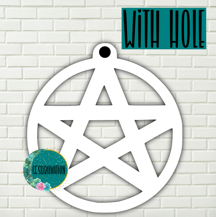 MDF - Witch pentagram With and WITHOUT holes