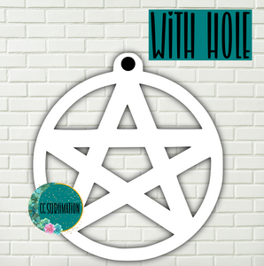 MDF - Witch pentagram With and WITHOUT holes