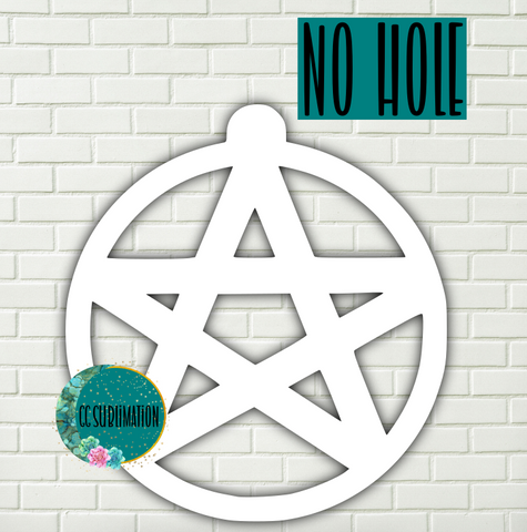 MDF - Witch pentagram withOUT holes 2 sizes to choose from (great for badge reels & hairbow centers)