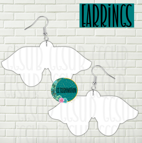 MDF - Moth earrings 2 sizes to choose from