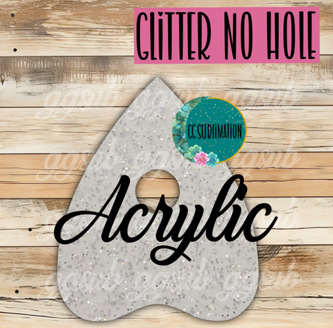 Glitter Acrylic Planchette 10 or 20 count 1.5 & 2 inch size - Sublimation Acrylic