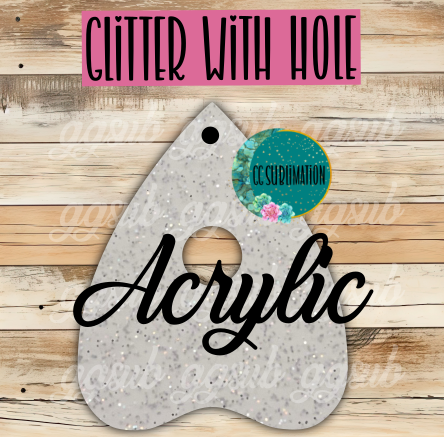 Glitter Planchette With or Without Hole - Sublimation Acrylic