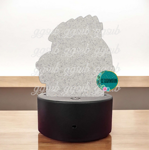 GLITTER  Acrylic Car with tree Light Base Blank - Sublimation Acrylic