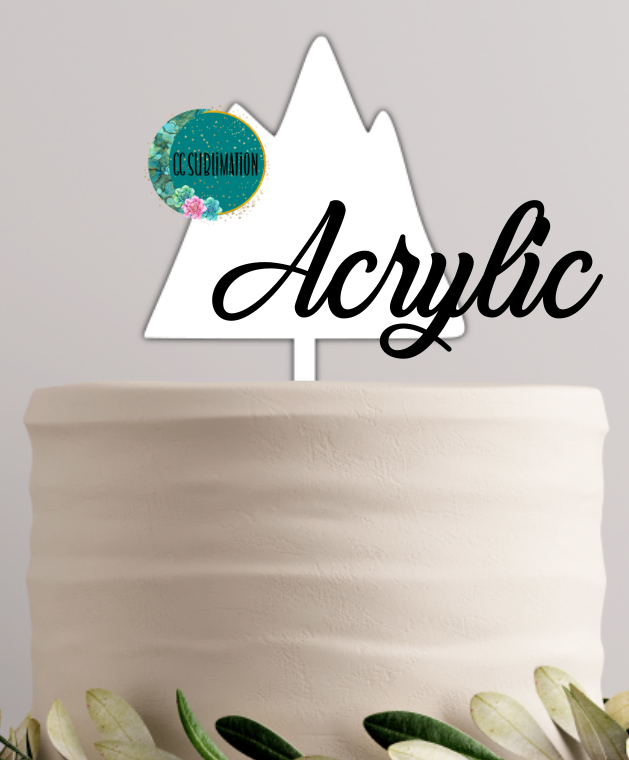 Acrylic Mountain cake topper - Sublimation Acrylic