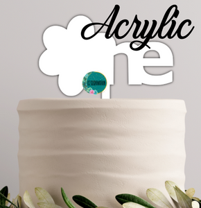 Acrylic Flower One cake topper - Sublimation Acrylic