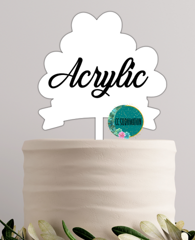 Acrylic Trio flower cake topper - Sublimation Acrylic