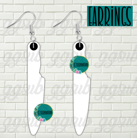 MDF - Knife earrings 2 sizes to choose from