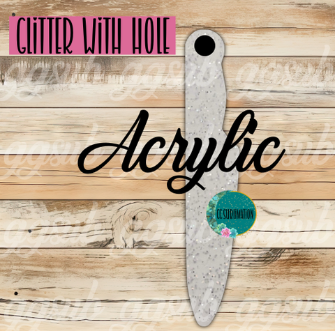 Glitter Knife With or Without Hole - Sublimation Acrylic