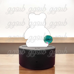 Acrylic Teddy bear Light Base Blank - Sublimation Acrylic