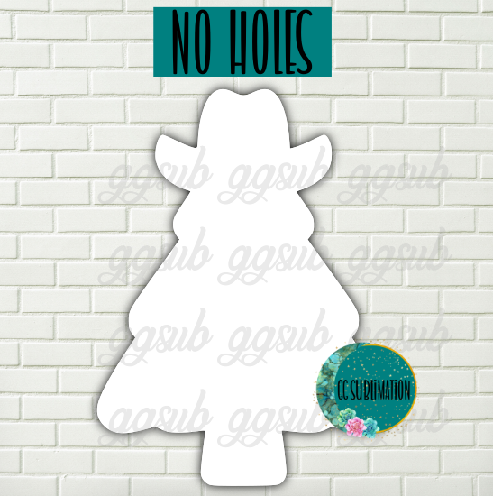 MDF - Cowboy Tree withOUT holes 2 sizes to choose from (great for badge reels & hairbow centers)