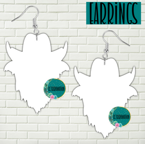 MDF - Cowboy Highland Cow earrings 2 sizes to choose from