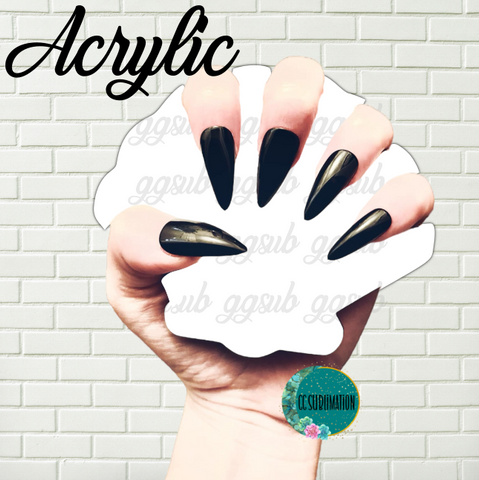 Acrylic Nail prop Shell - Sublimation Acrylic