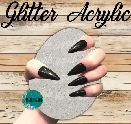 Acrylic Glitter Nail prop Egg - Sublimation Acrylic