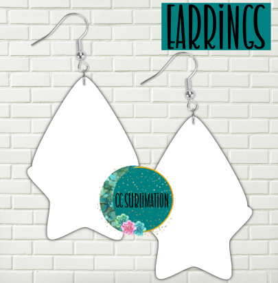 MDF - Star tear drop earrings 2 sizes to choose from