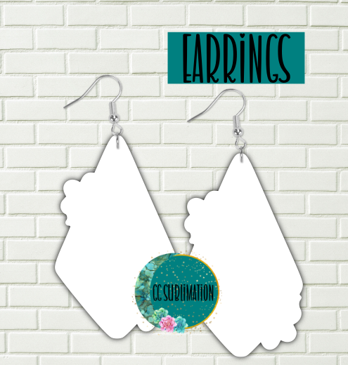 MDF - Fancy flower earrings 2 sizes to choose from