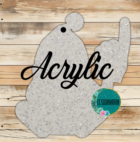 Glitter Sport gnome With or Without Hole - Sublimation Acrylic
