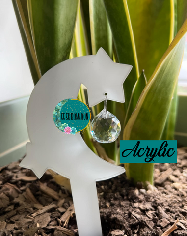 Moon with stars Garden Stake - Sublimation Acrylic
