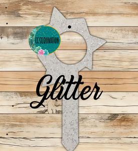 Trio stars with hole Garden Stake - Sublimation GLITTER Acrylic