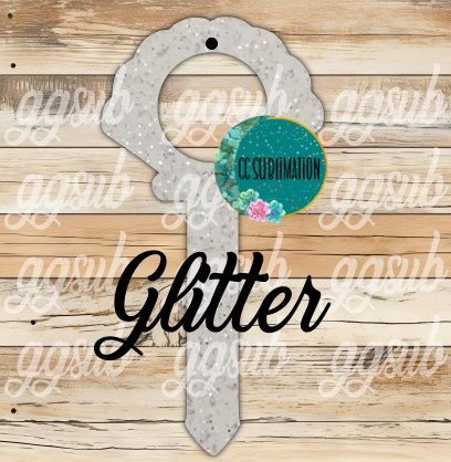 Shell with hole Garden Stake - Sublimation GLITTER Acrylic