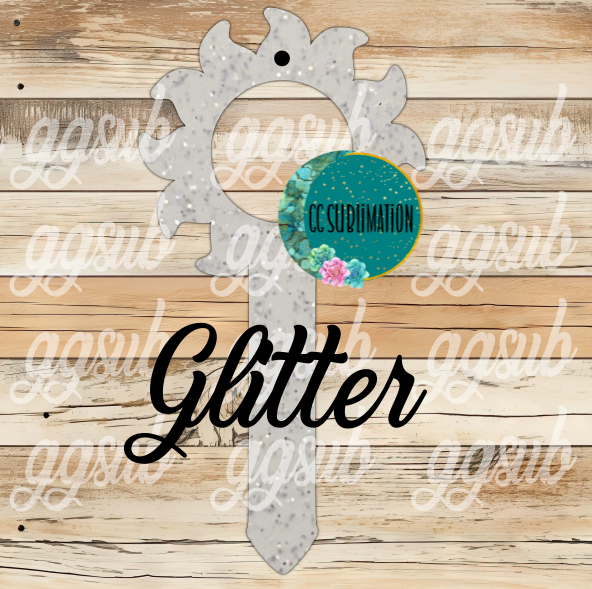 Sun with hole Garden Stake - Sublimation GLITTER Acrylic