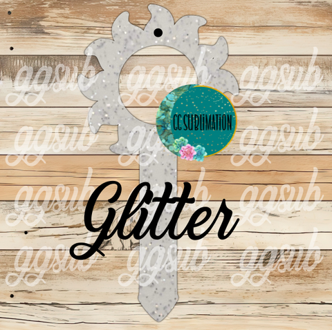 Sun with hole Garden Stake - Sublimation GLITTER Acrylic