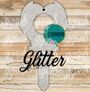 Hand holding heart with hole Garden Stake - Sublimation GLITTER Acrylic