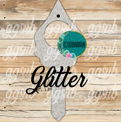 Fancy with hole Garden Stake - Sublimation GLITTER Acrylic