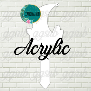 Moon with crystals with hole Garden Stake - Sublimation Acrylic