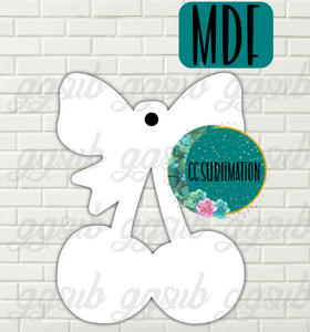MDF - Cherries with bow With and WITHOUT holes