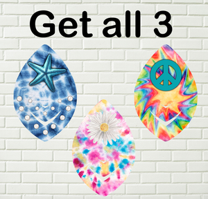 Digital design - Tie dye open teardrop design