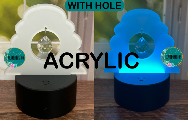 Acrylic Bee Hive Light Base Blank - WITH HOLE AND NO HOLE - Sublimation Acrylic