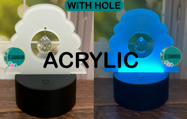 Acrylic Bee Hive Light Base Blank - WITH HOLE AND NO HOLE - Sublimation Acrylic
