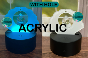 Acrylic Shell Light Base Blank - WITH HOLE AND NO HOLE - Sublimation Acrylic
