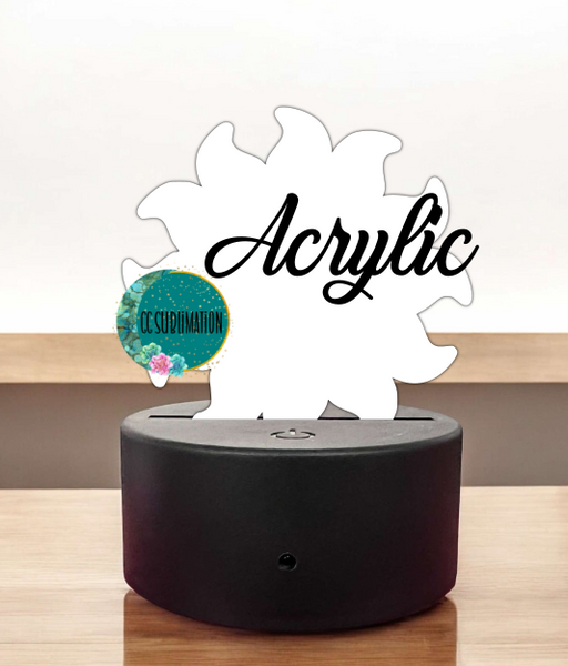 Acrylic Sun Light Base Blank - WITH HOLE AND NO HOLE - Sublimation Acrylic