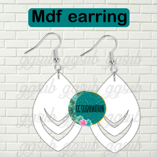 MDF - Open teardrop earrings 2 sizes to choose from