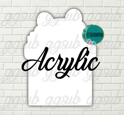 Acrylic Dog chimney 10 or 20 count 1.5 & 2 inch size (FOR BADGE REELS) - Sublimation Acrylic
